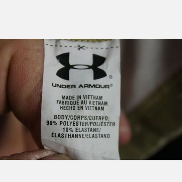 UNDER ARMOUR CAMOUFLAGE LOOSE HEATGEAR MENS SIZE LARGE LS SAND ORANGE - Picture 5 of 6